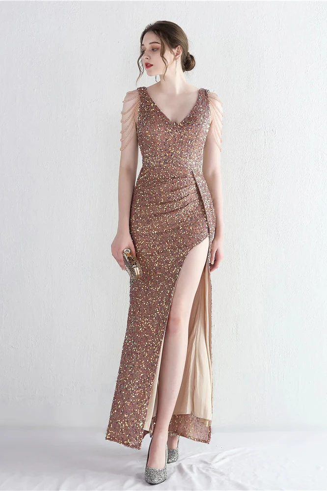 Statement Bead Mermaid Gown Formal Dress - Image 11
