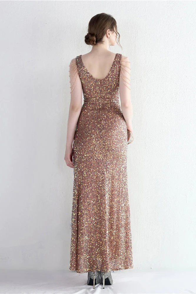 Statement Bead Mermaid Gown Formal Dress - Image 12