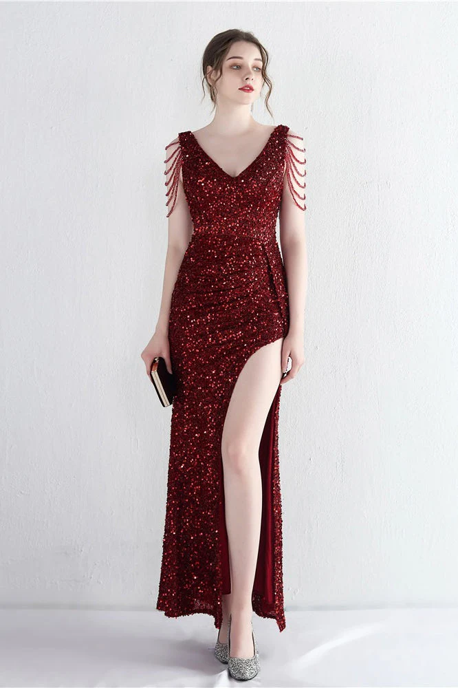 Statement Bead Mermaid Gown Formal Dress - Image 14