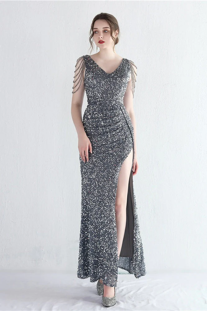 Statement Bead Mermaid Gown Formal Dress - Image 19