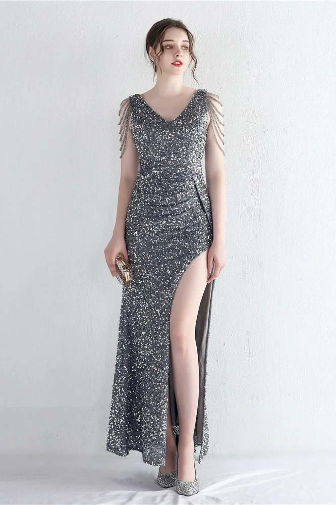 Statement Bead Mermaid Gown Formal Dress - Image 22
