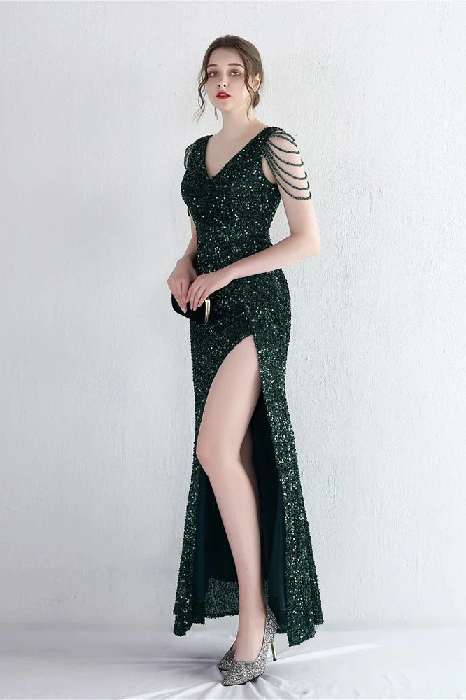 Statement Bead Mermaid Gown Formal Dress - Image 27