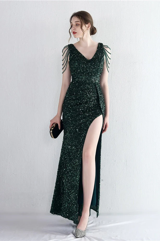 Statement Bead Mermaid Gown Formal Dress - Image 28