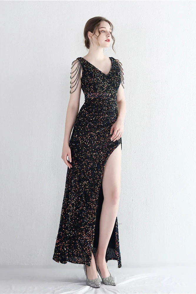 Statement Bead Mermaid Gown Formal Dress - Image 4
