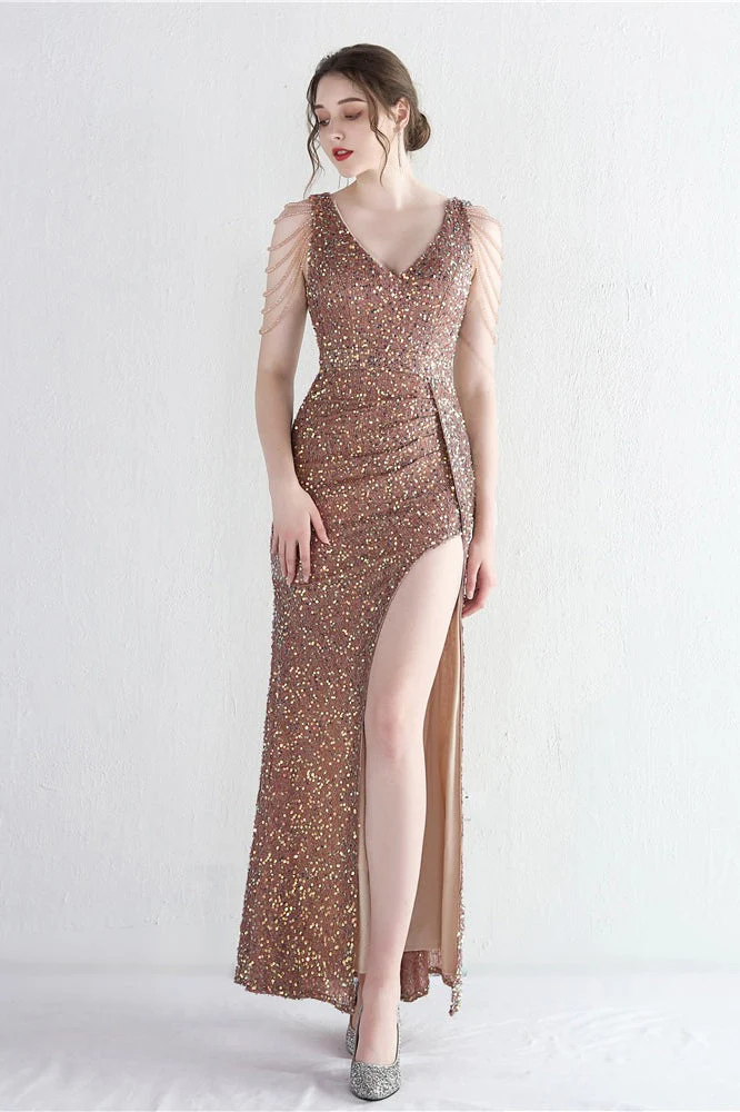 Statement Bead Mermaid Gown Formal Dress - Image 7