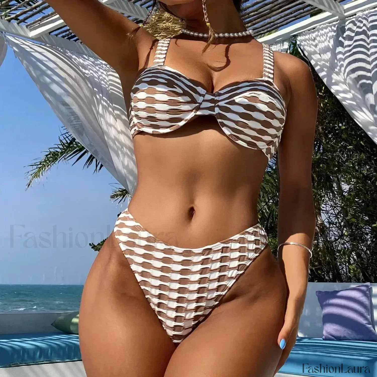 Steel Support Spicy Gather Bikini Set - Image 6