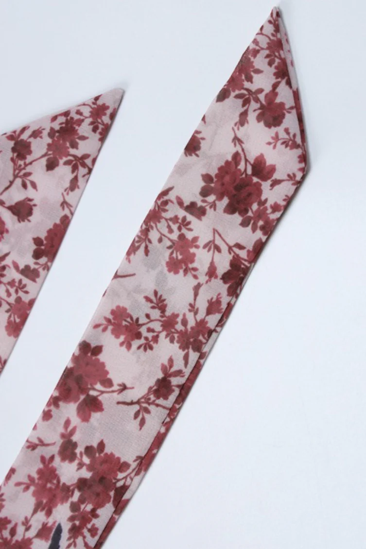 Strap Backless Slit Slim Floral Dress - Image 7