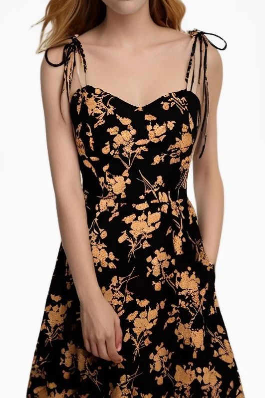 Strap Slim Bodycon Floral Dress - Image 2
