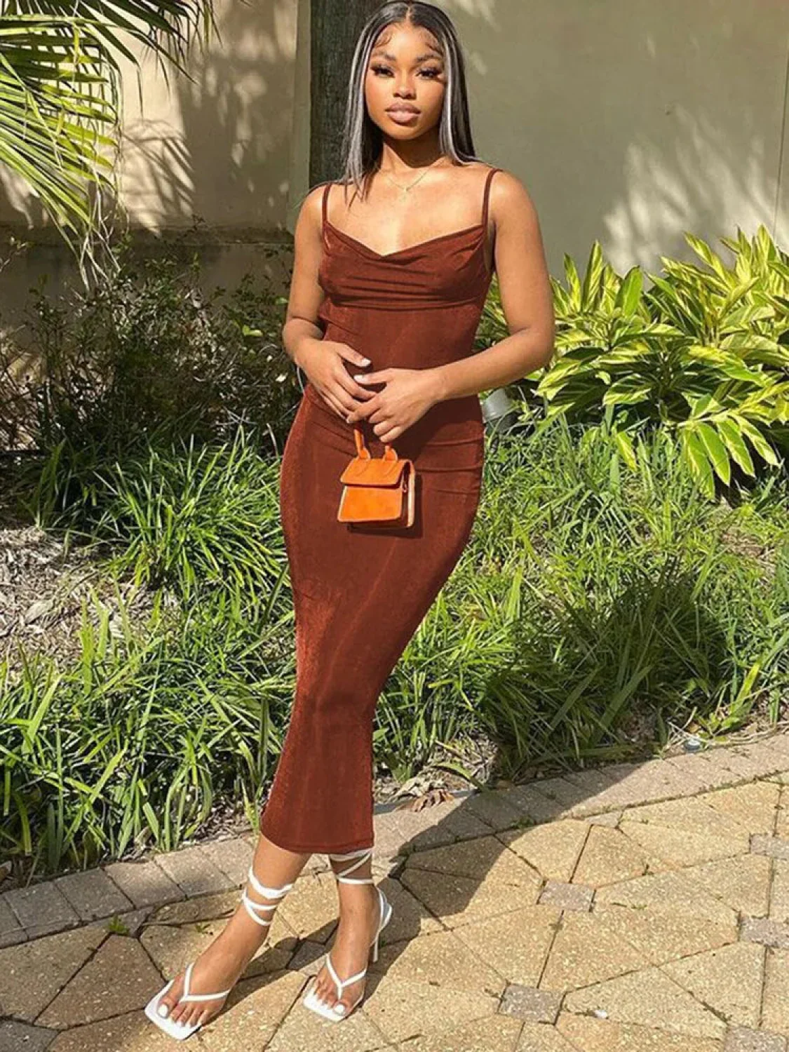 Strapless Backless Midi Dress - Image 2