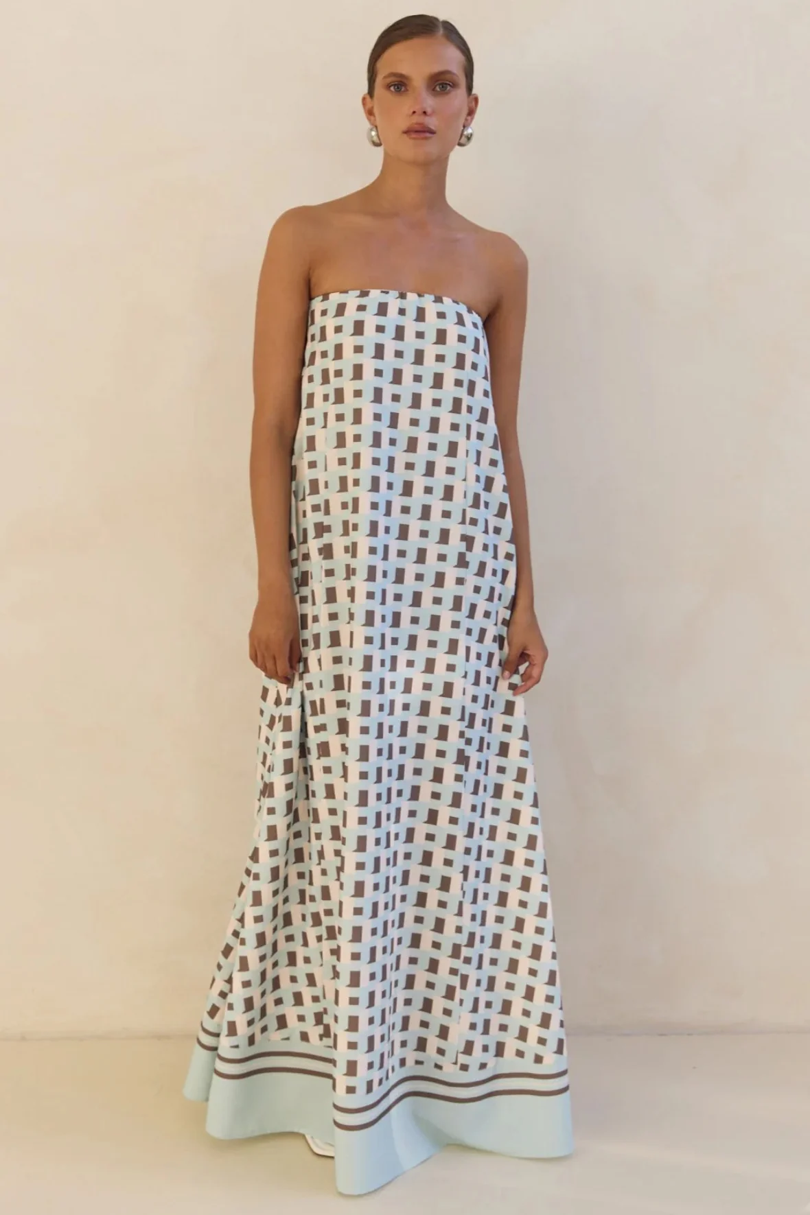 Strapless Printed Off Shoulder Maxi Boho Dress - Image 15