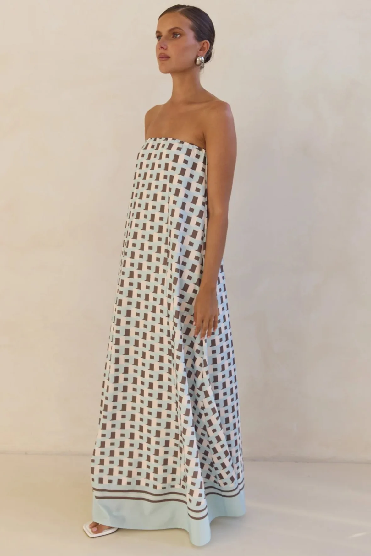Strapless Printed Off Shoulder Maxi Boho Dress - Image 17