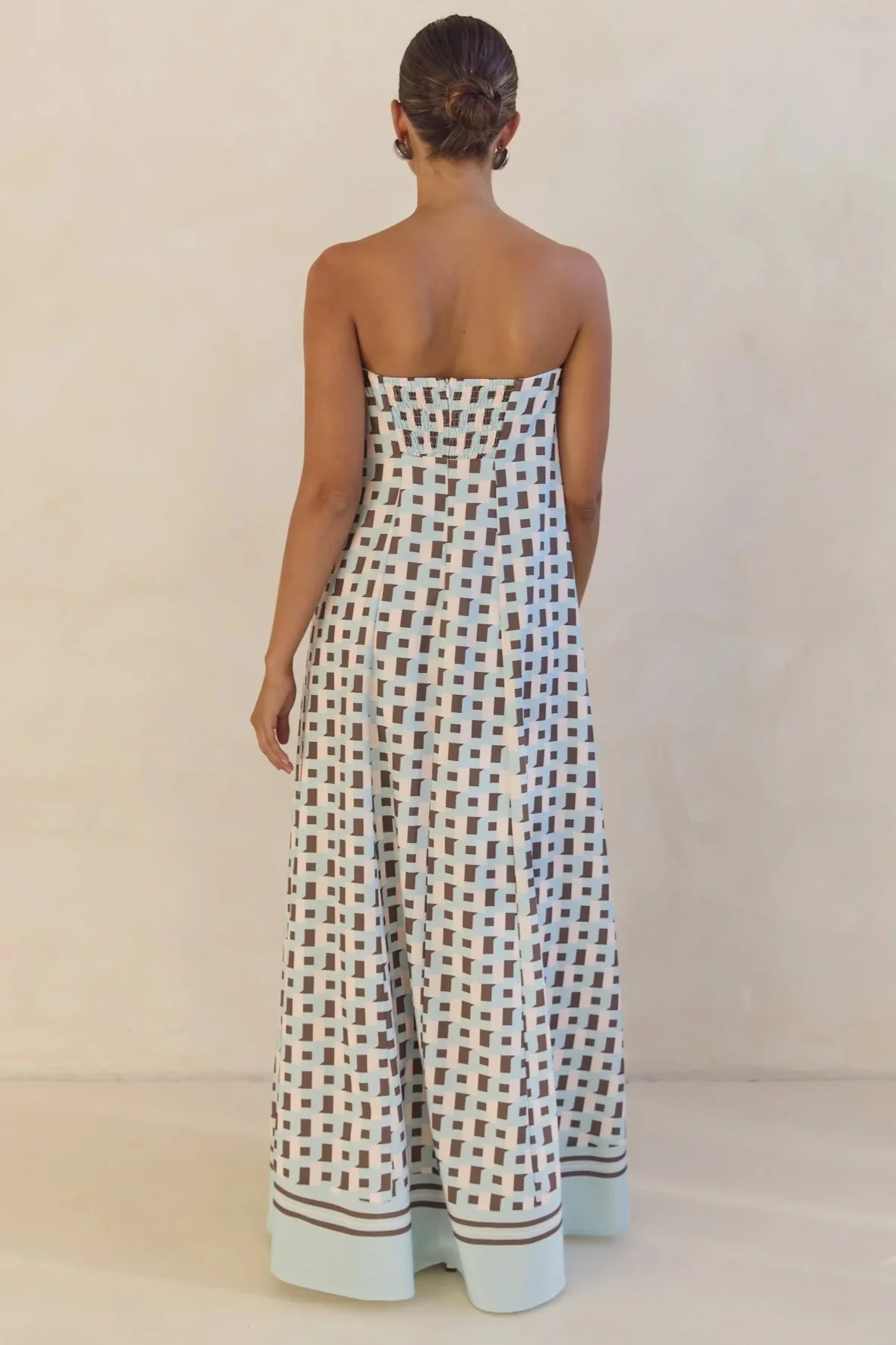 Strapless Printed Off Shoulder Maxi Boho Dress - Image 18