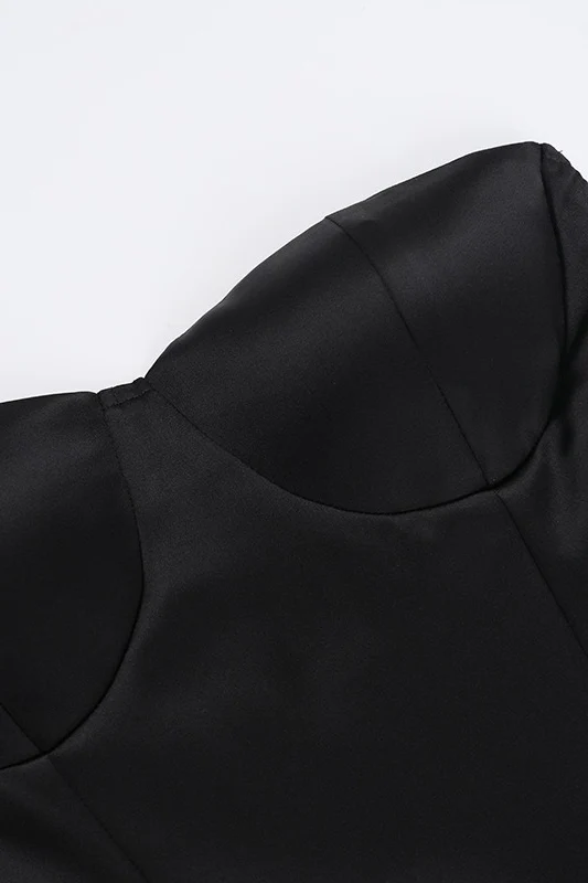 Strapless Ruched A-Line Party Dress - Image 9