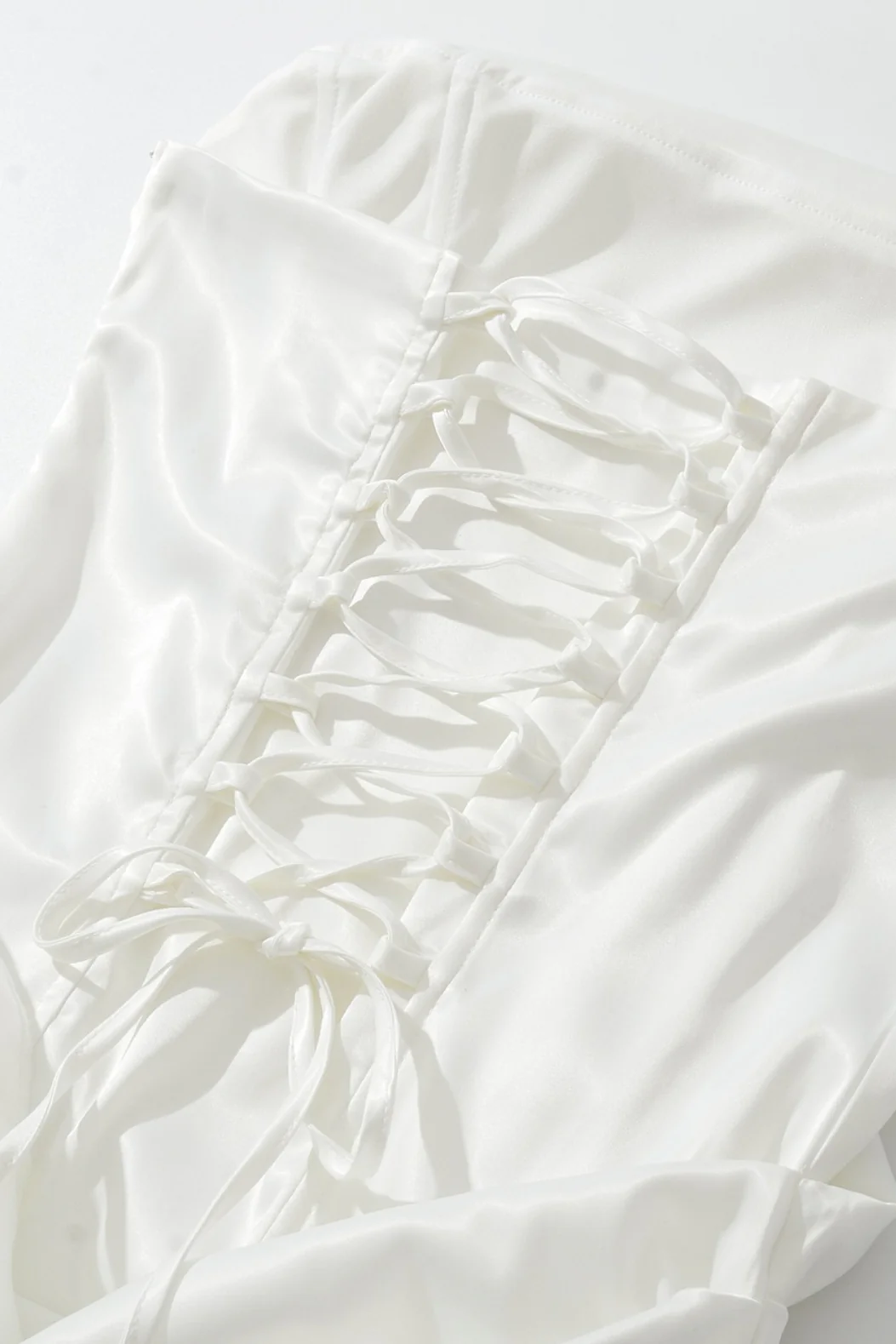 Strapless Scarf Detail Bodycon Sexy Mini Dress - Image 14