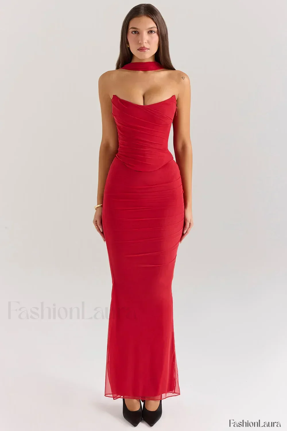 Strapless Skirt Two Piece Maxi Dress - Image 22