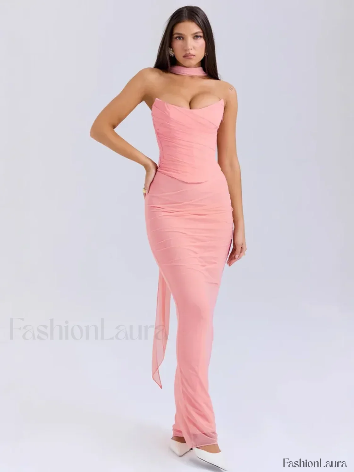 Strapless Skirt Two Piece Maxi Dress - Image 23