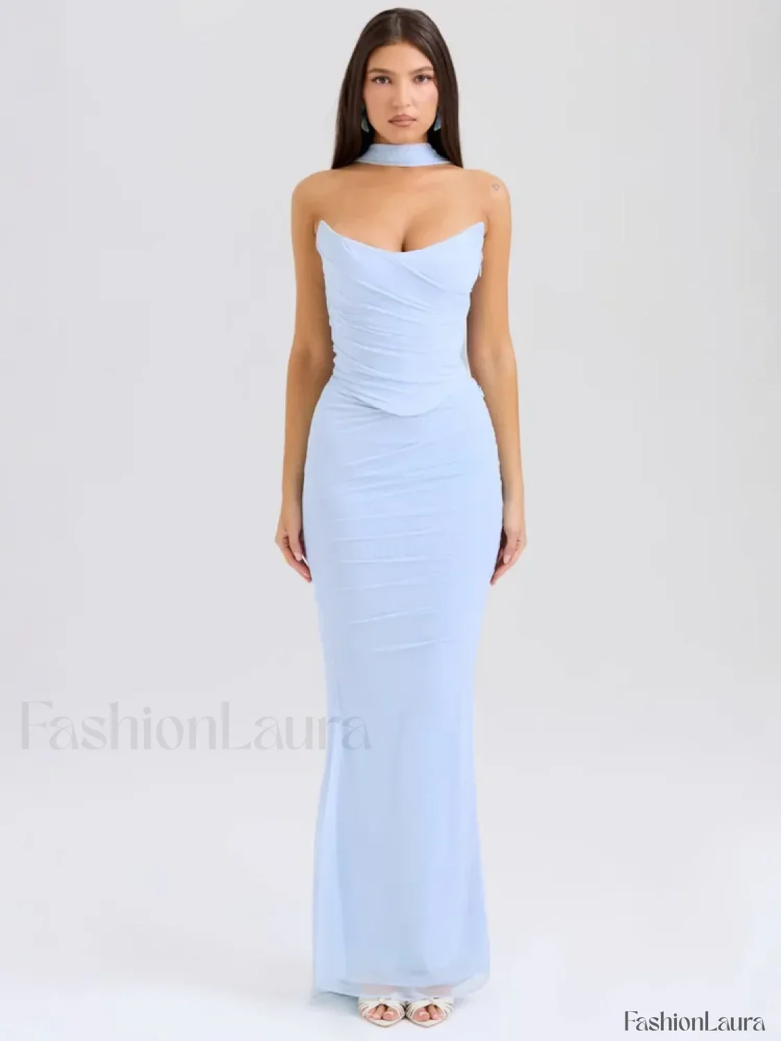 Strapless Skirt Two Piece Maxi Dress - Image 25