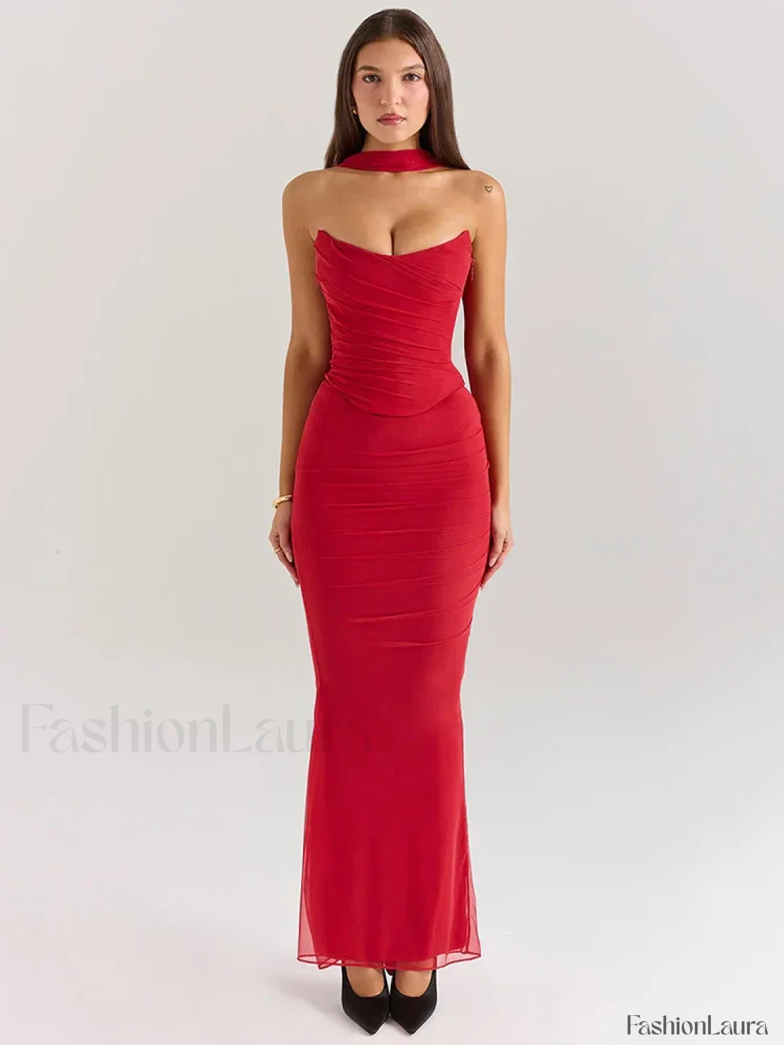 Strapless Skirt Two Piece Maxi Dress - Image 26