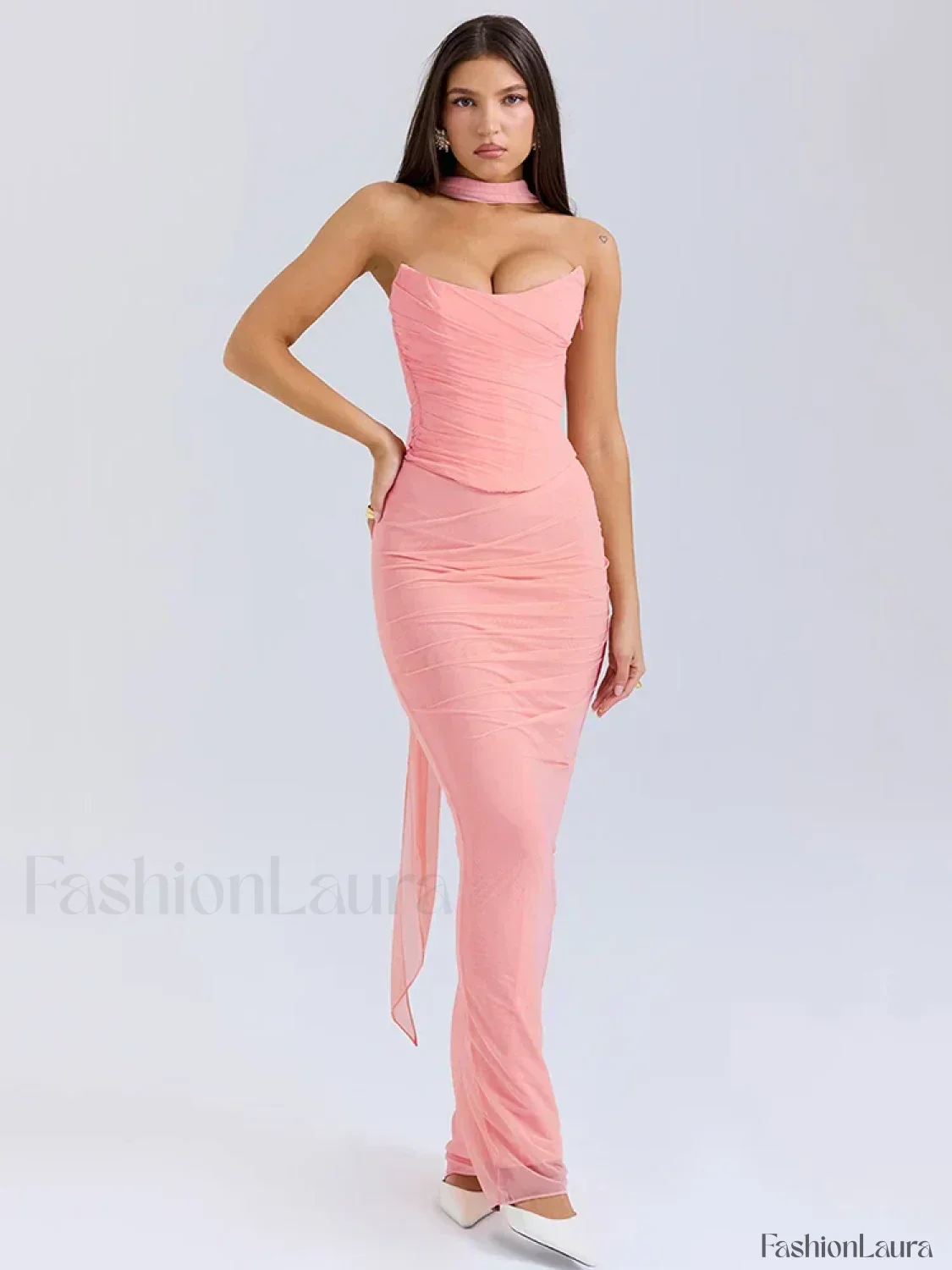 Strapless Skirt Two Piece Maxi Dress - Image 27