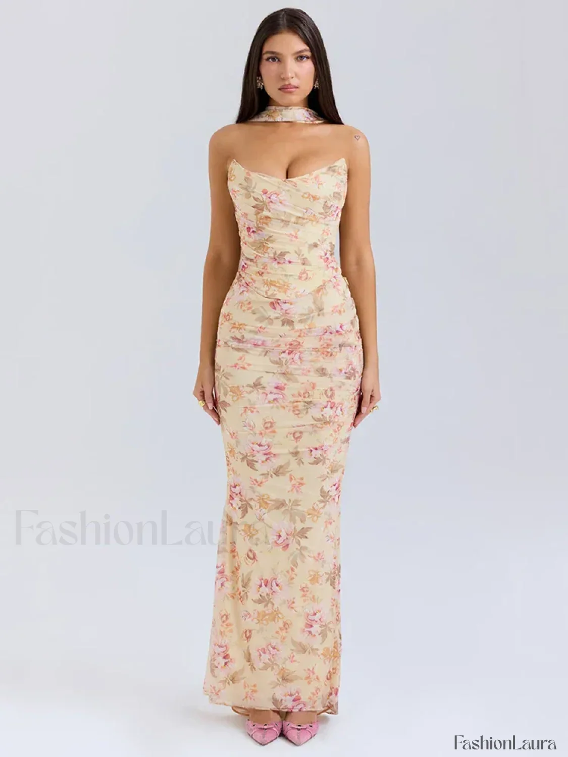 Strapless Skirt Two Piece Maxi Dress - Image 30