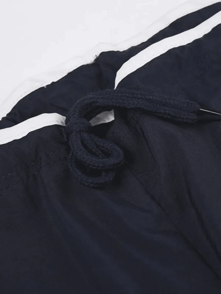 Street Ribbon Contrast Color Wide Leg Pants - Image 11