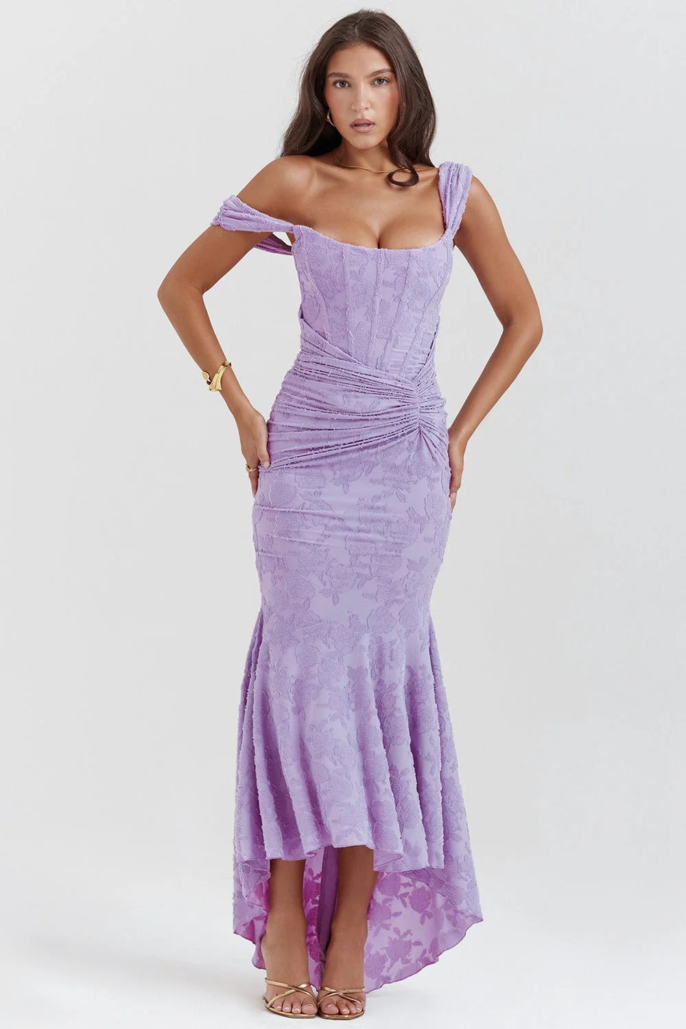 Stretch Mesh Jacquard Mermaid Formal Dress - Image 18