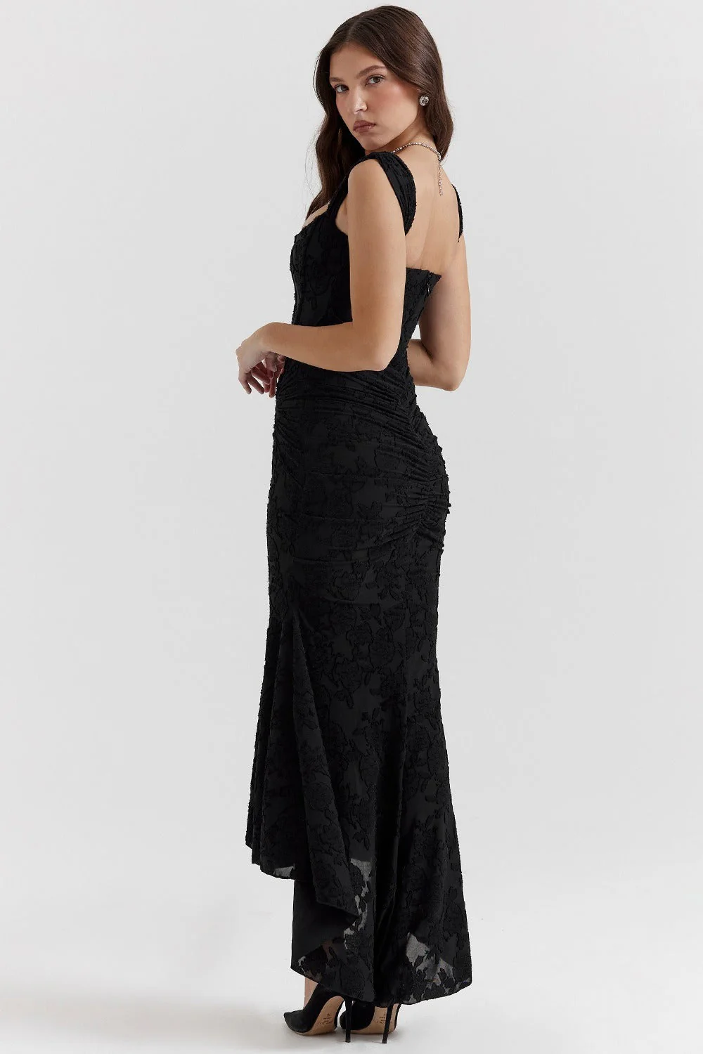 Stretch Mesh Jacquard Mermaid Formal Dress - Image 28