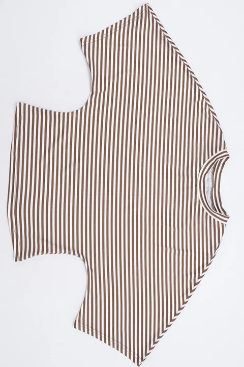 Striped Crew Neck Slim Fit Short Sleeve Tee - Image 12