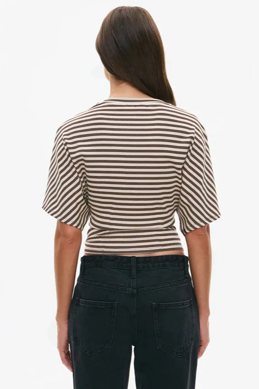 Striped Crew Neck Slim Fit Short Sleeve Tee - Image 3