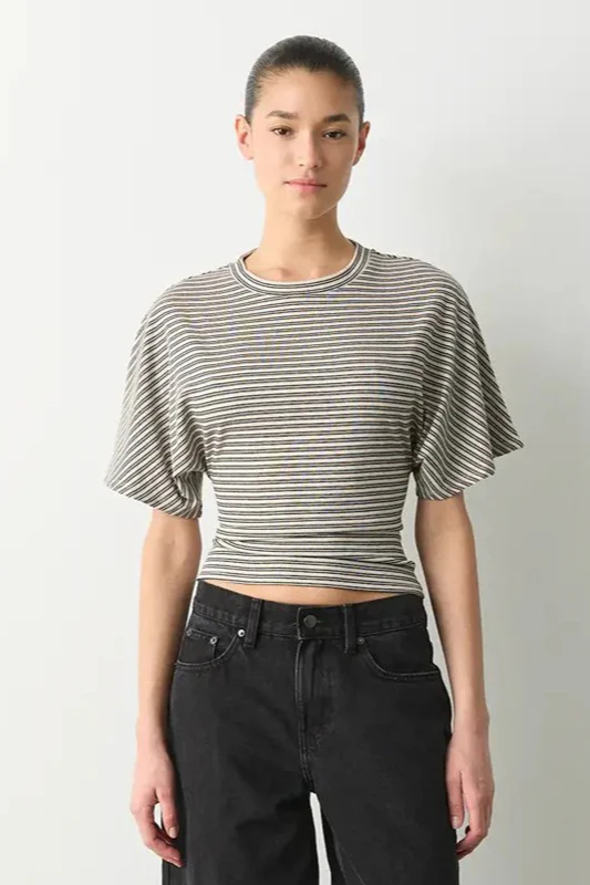 Striped Crew Neck Slim Fit Short Sleeve Tee - Image 6
