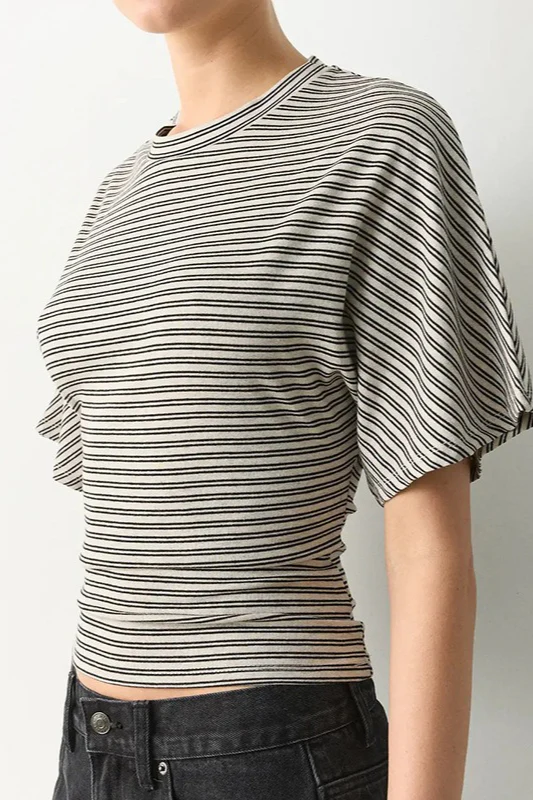 Striped Crew Neck Slim Fit Short Sleeve Tee - Image 8