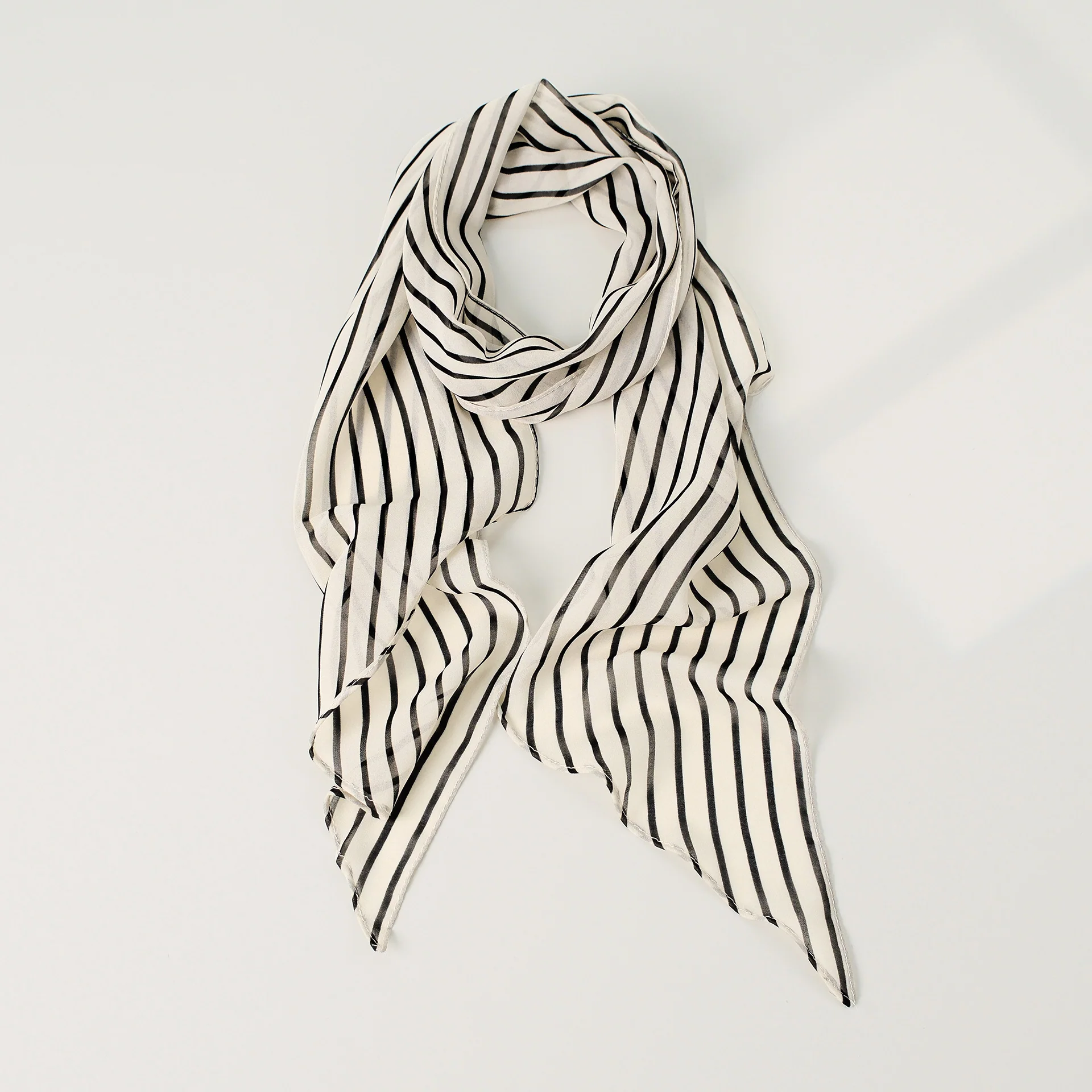 Striped Long Lightweight Sun Protection Scarf