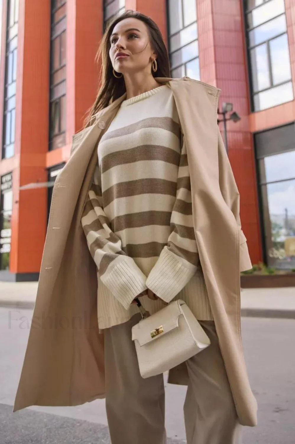 Striped Loose Knit Pullover Sweater - Image 19