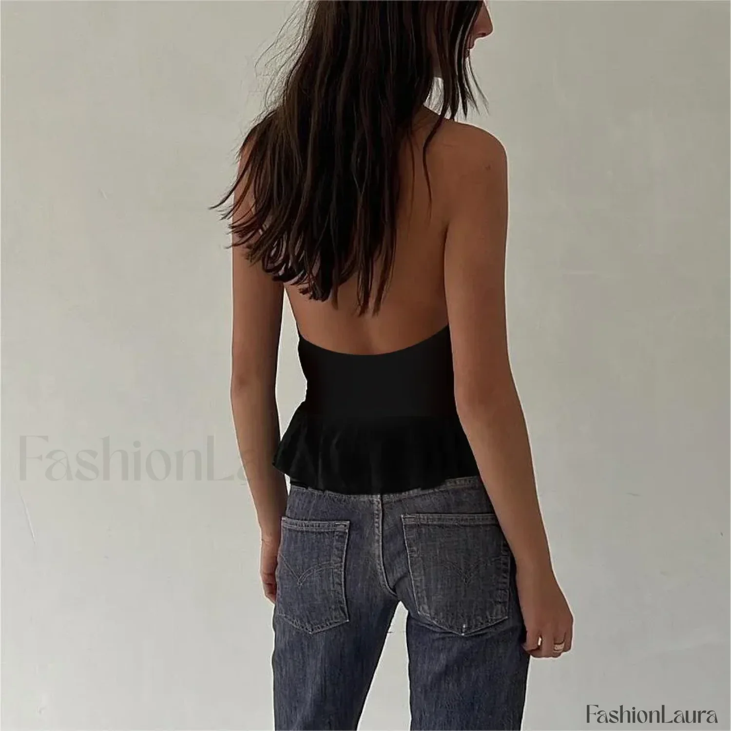 Studded Grunge Halter Crop Top - Image 10