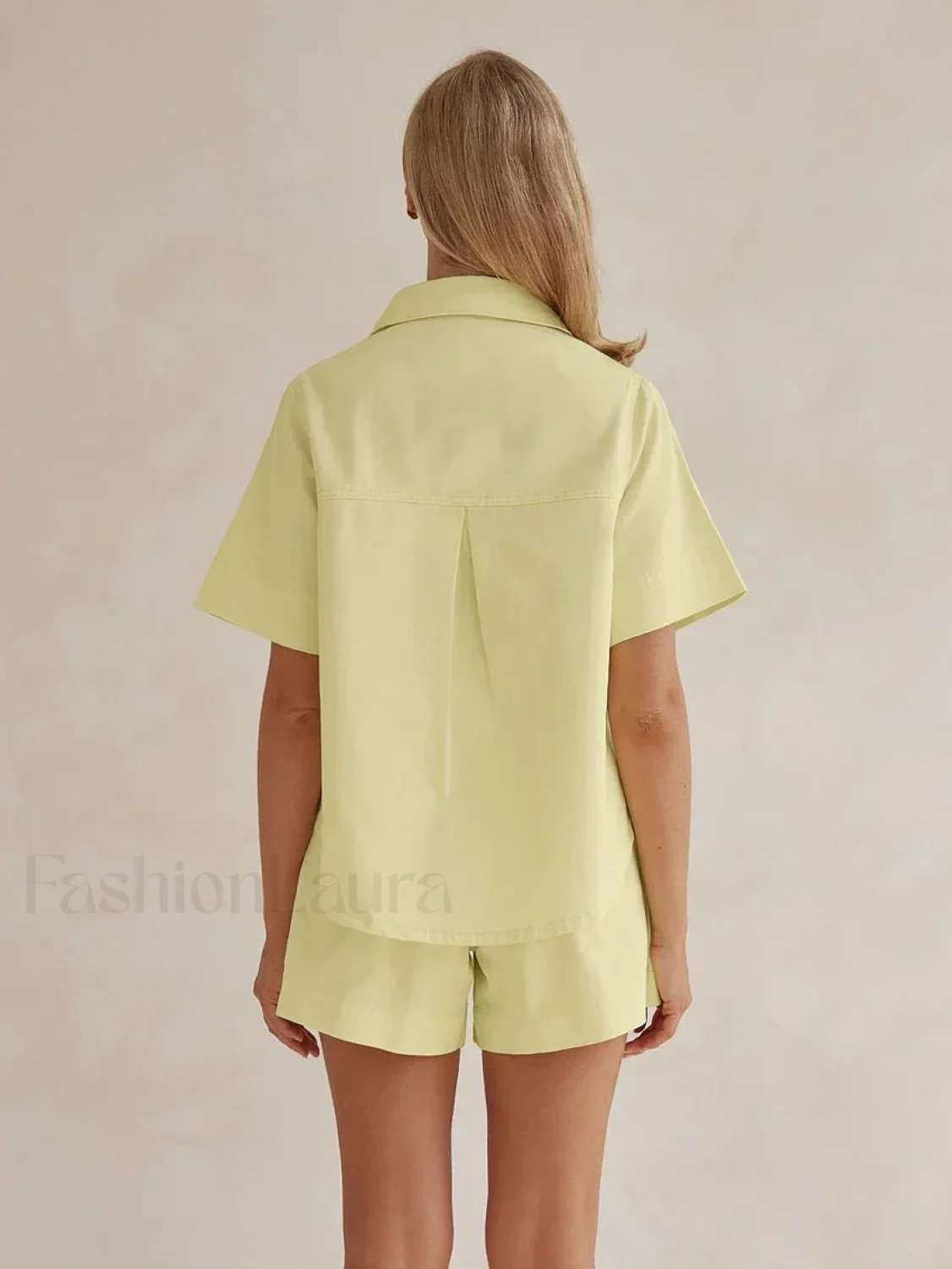 Summer Short Sleeve Pajama Shorts Two Piece Set - Image 6
