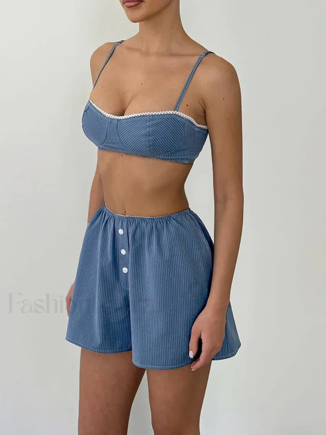 Summer Tank Tops Pajama Shorts Two Piece Set - Image 2