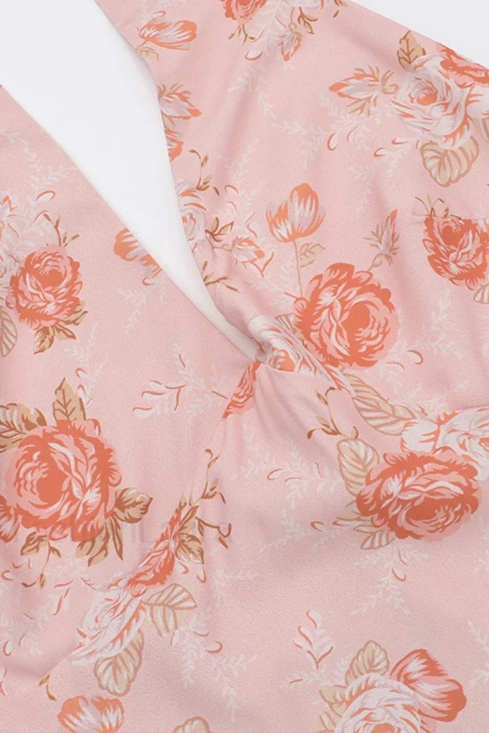 Sweet Wind Slim Print Neck A-Line Floral Dress - Image 7