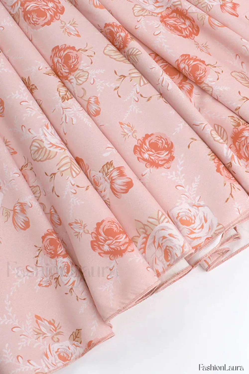 Sweet Wind Slim Print Neck A-Line Floral Dress - Image 9