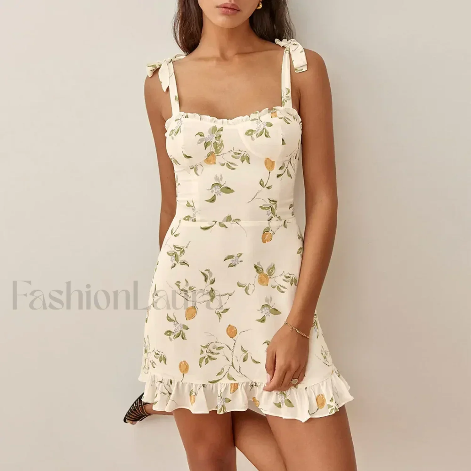 Sweetheart Ruffle Pink Floral Dress - Image 9