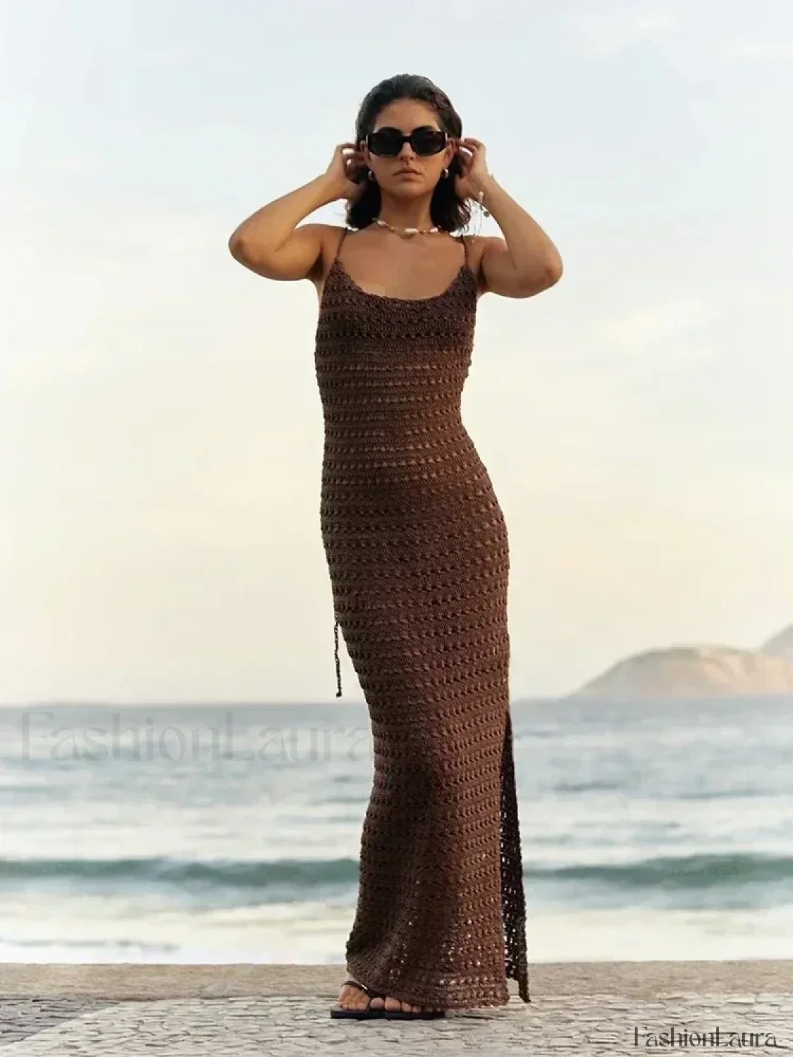 Tassel Spaghetti Strap Maxi Cover Up - Image 3