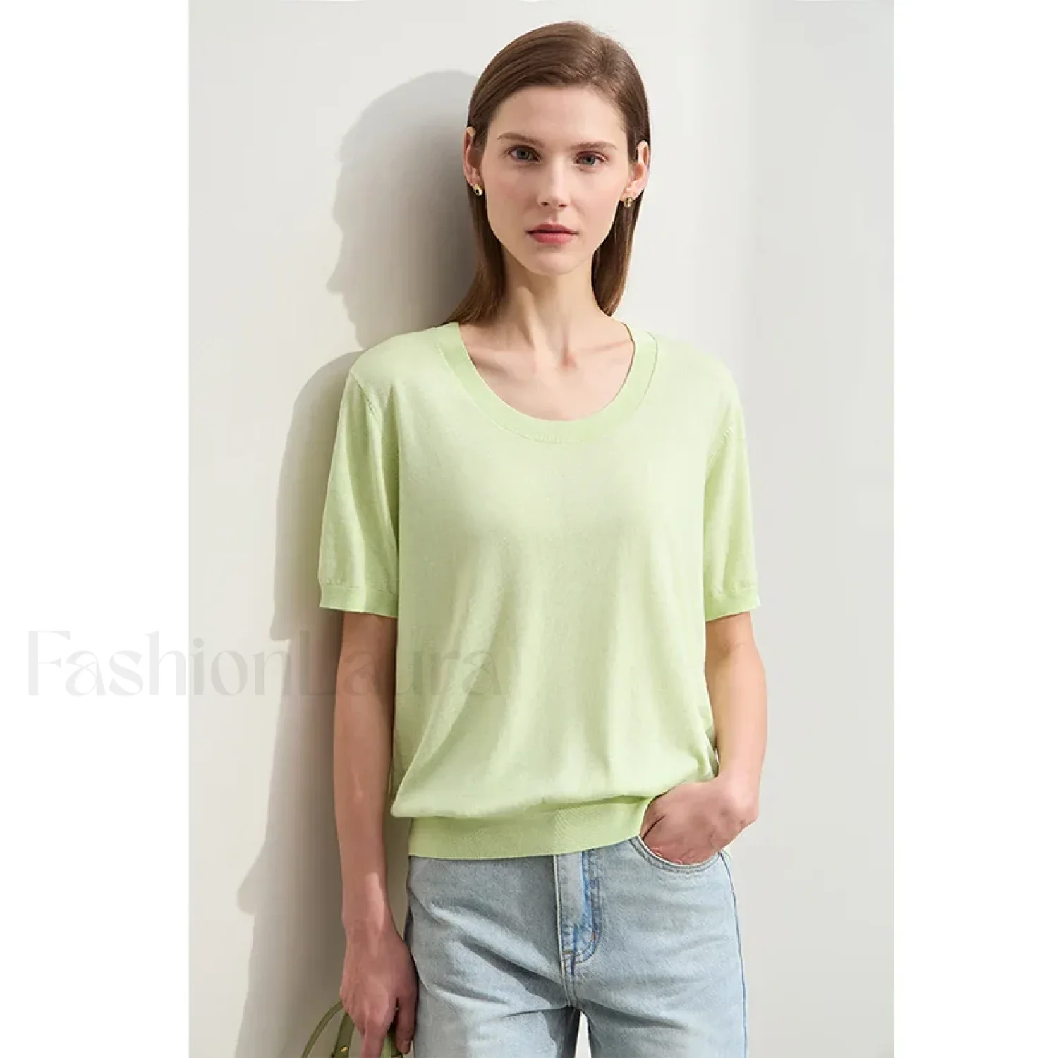 Tencel Embroidery T-Shirt - Image 6