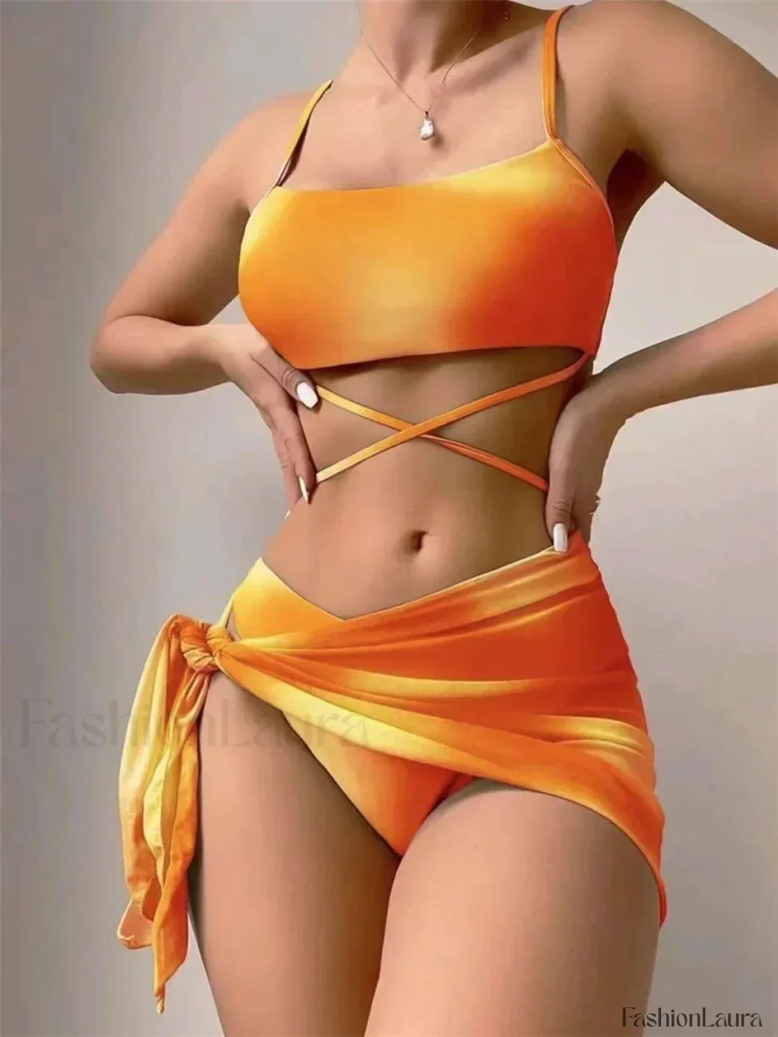Tie Dye String Back Three Piece Set - Image 23