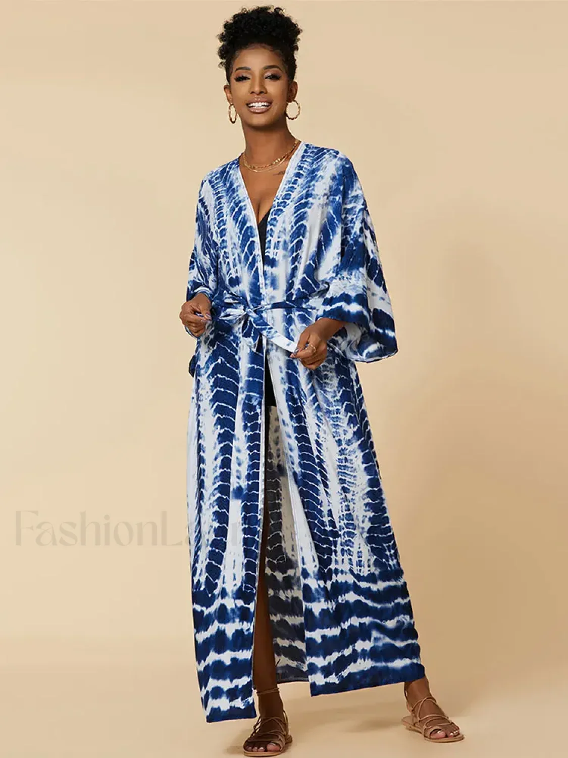 Tie dye Striped Tunic Cover Up - Image 12