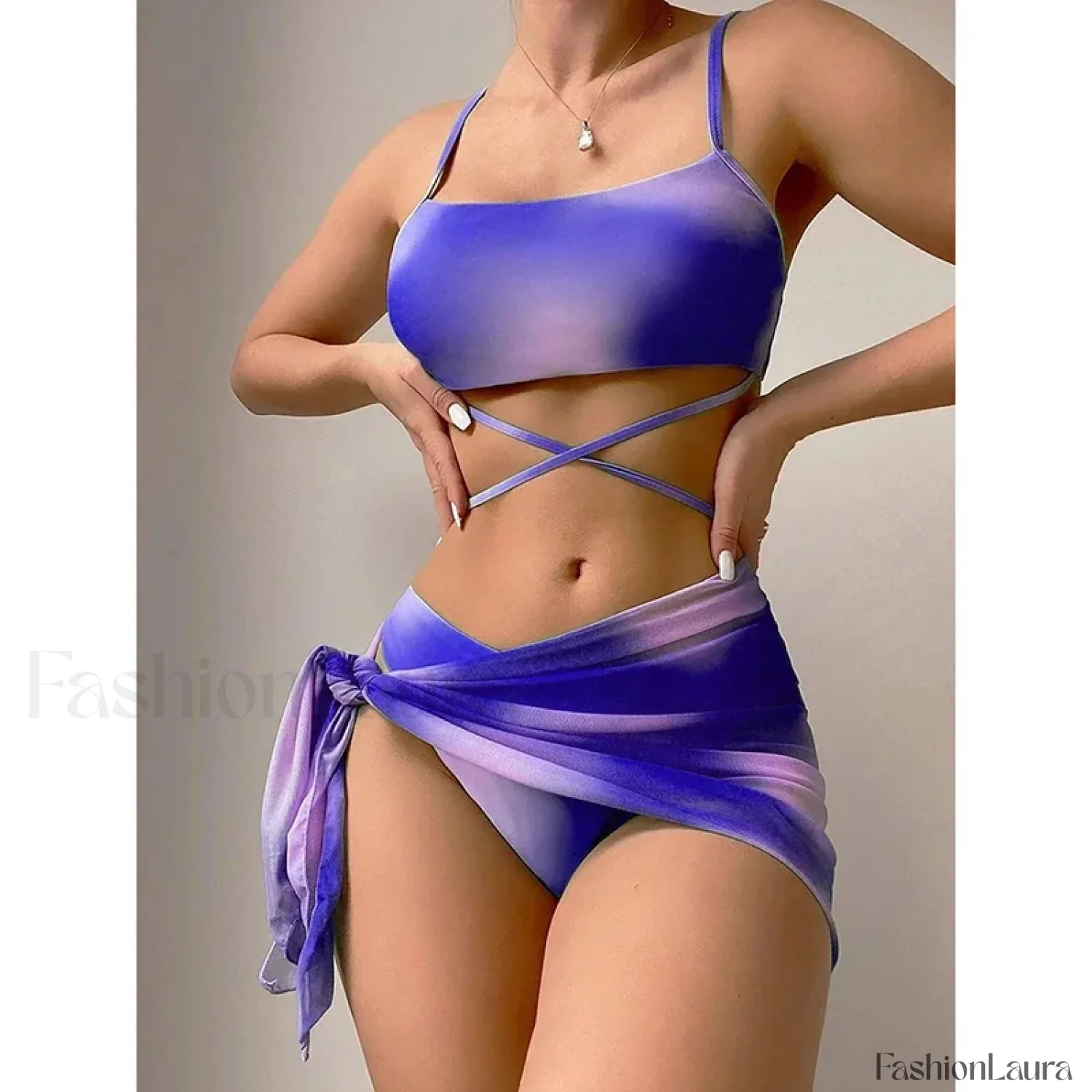 Tie Dyed Mesh Gradient Three Piece Set - Image 29