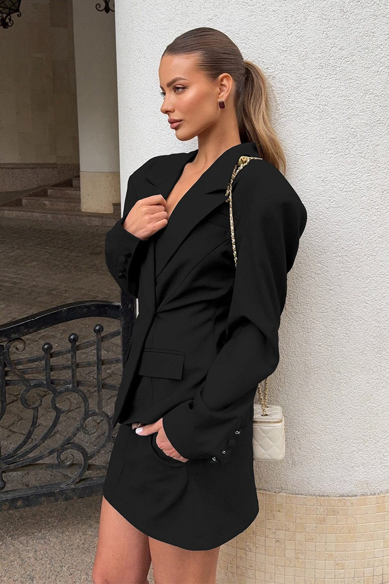 Tie-Waist Cropped Blazer - Image 12