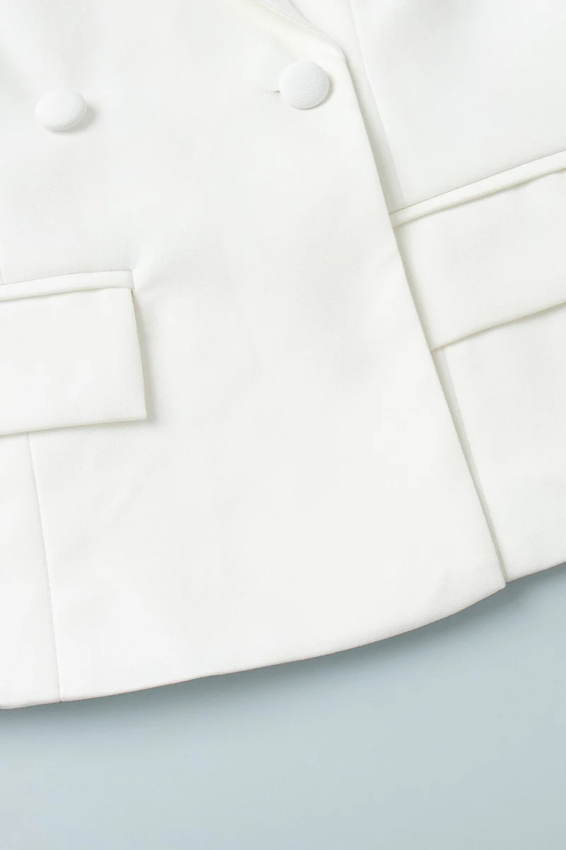 Tie-Waist Cropped Blazer - Image 15