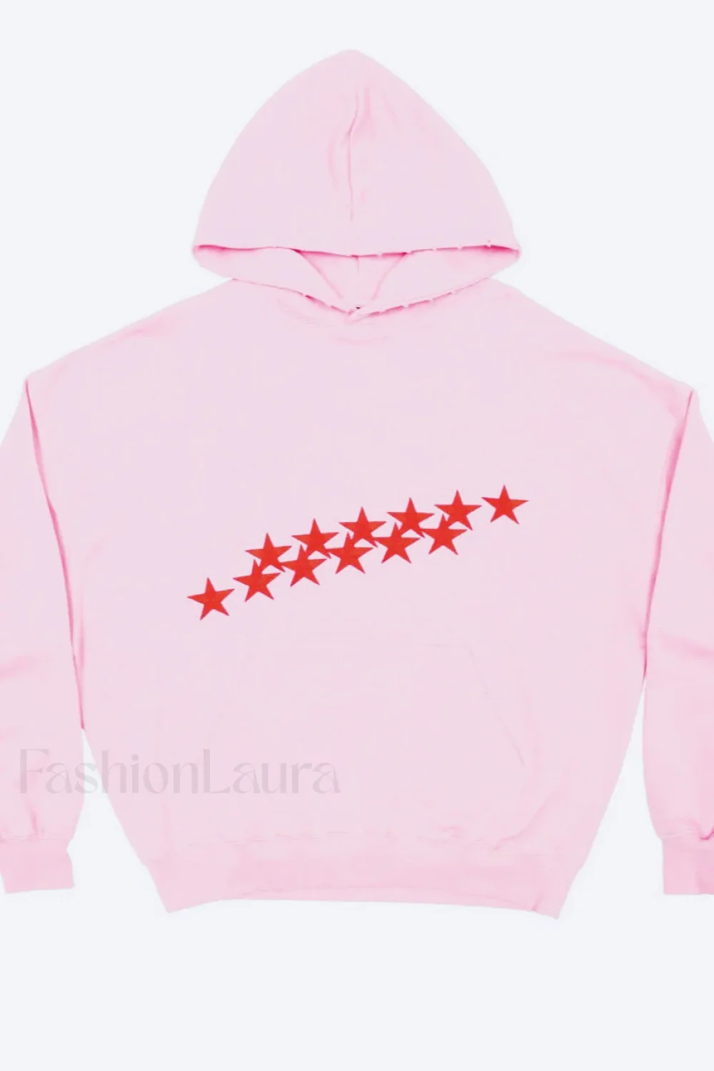Unisex Star Print Hooded Hoodie - Image 7