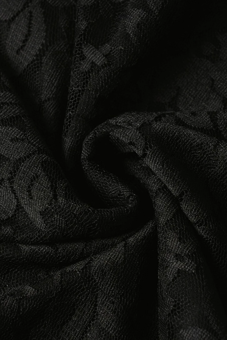 V Neck Long Sleeve Embroidered Lace Mini Dress - Image 8
