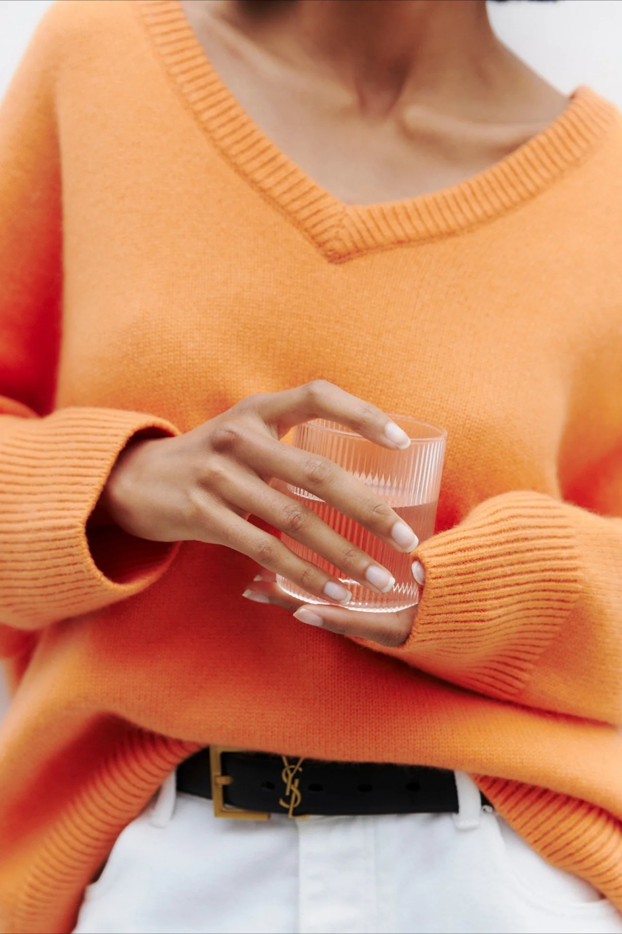 V Neck Long Sleeve Relaxed Sweater - Image 9