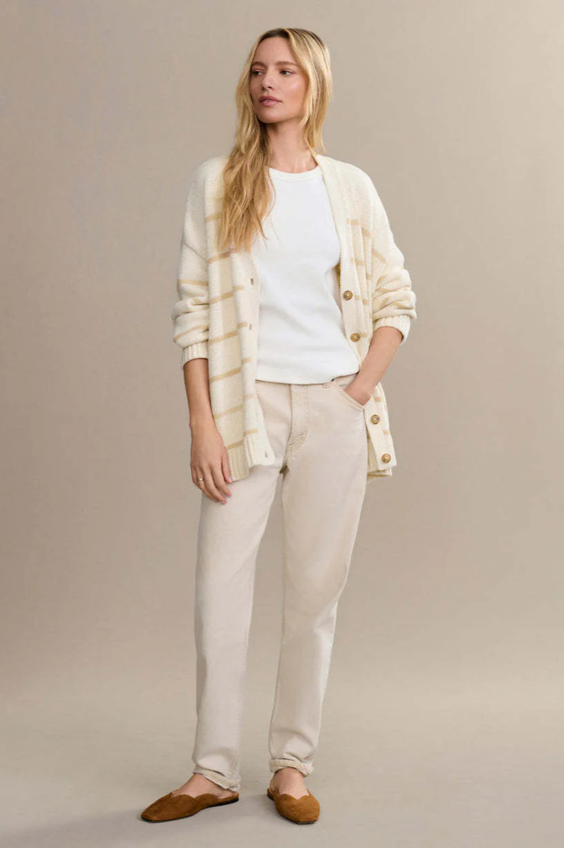 V-Neck Striped Cotton Sweater - Image 25